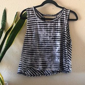 Vans blue white striped tank top